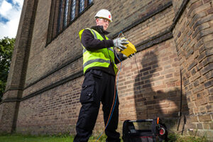 engineer doing lightning protection survey