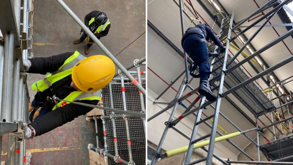 Images from height safety training